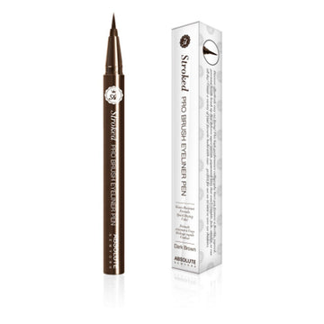 ABSOLUTE Stroked Pro Brush Eyeliner Pen - Dark Brown -  Dark Brown
